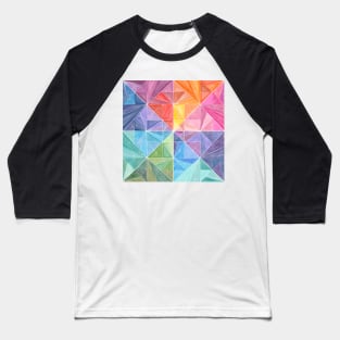 Geo Color Wheel Baseball T-Shirt